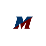 Red and blue M logo Red and blue M logo
