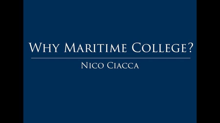 Nico Ciacca - Why Maritime?